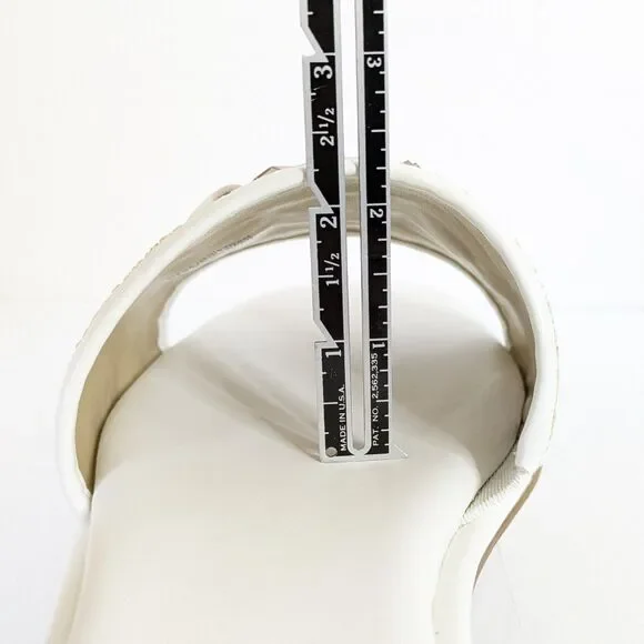 MK Michael Kors Womens Ember Slide Sandal Size 10 Natural Raffia Optic White NIB - Picture 16 of 16